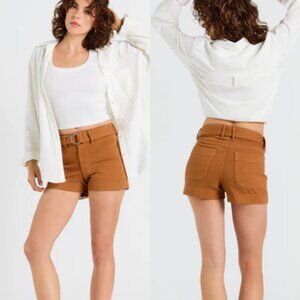 Porter Blue Scout Short Canvas Belted Women's Sustainable Organic Cotton & Clay